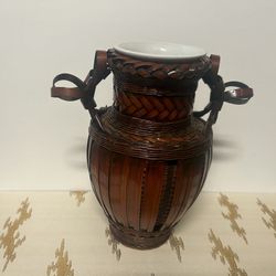 vintage handmade Chinese wicker vase