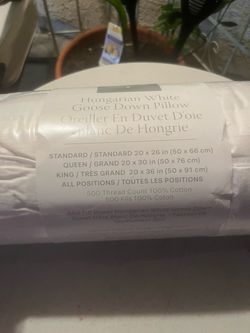 Hungarian White Goose Down Pillow
