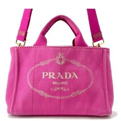 Prada Pink Canvas Crossbody Bag