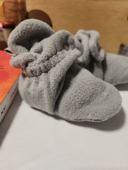 12-18 Months Baby Sock Shoes. Color Grey