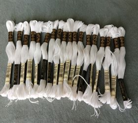 18 DMC White Cotton Embroidery Thread