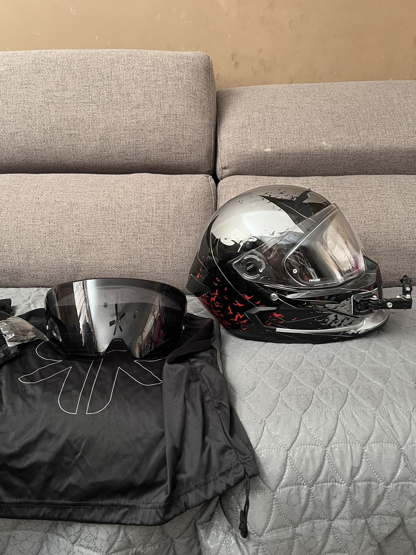 Ruroc Batman Motorcycle Helmet Large/XL