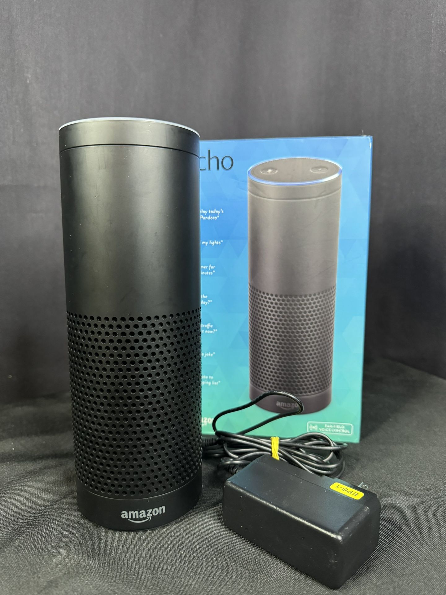 Amazon Echo 1st Generation SK705DI Black Bluetooth Alexa-Enabled Smart Speaker