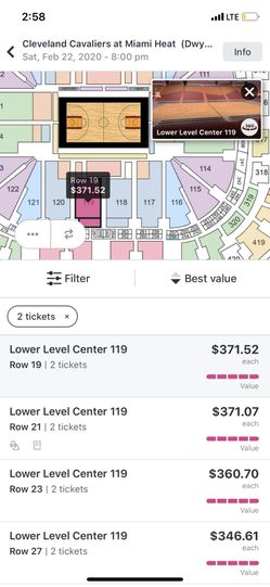 Miami heat sec 119 row 22 $300 each no fees Dwayne Wade jersey retirement