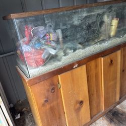 6 0 gallon fish tank With Wooden Stand OBO