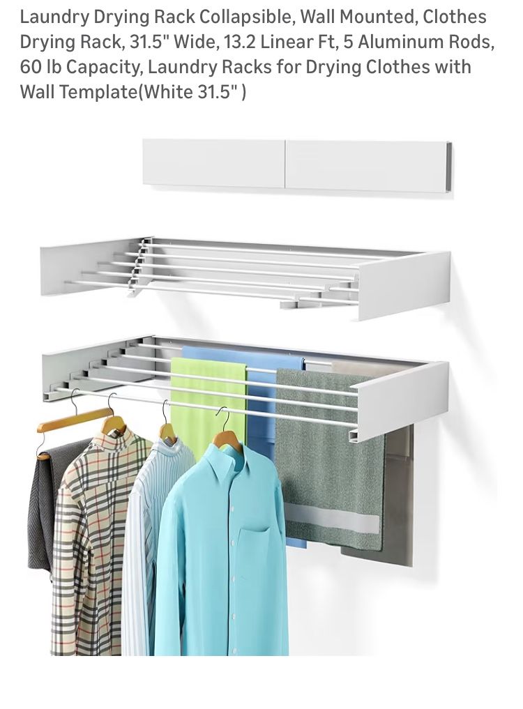 New Wall Mounted Foldable Laundry Dry rack