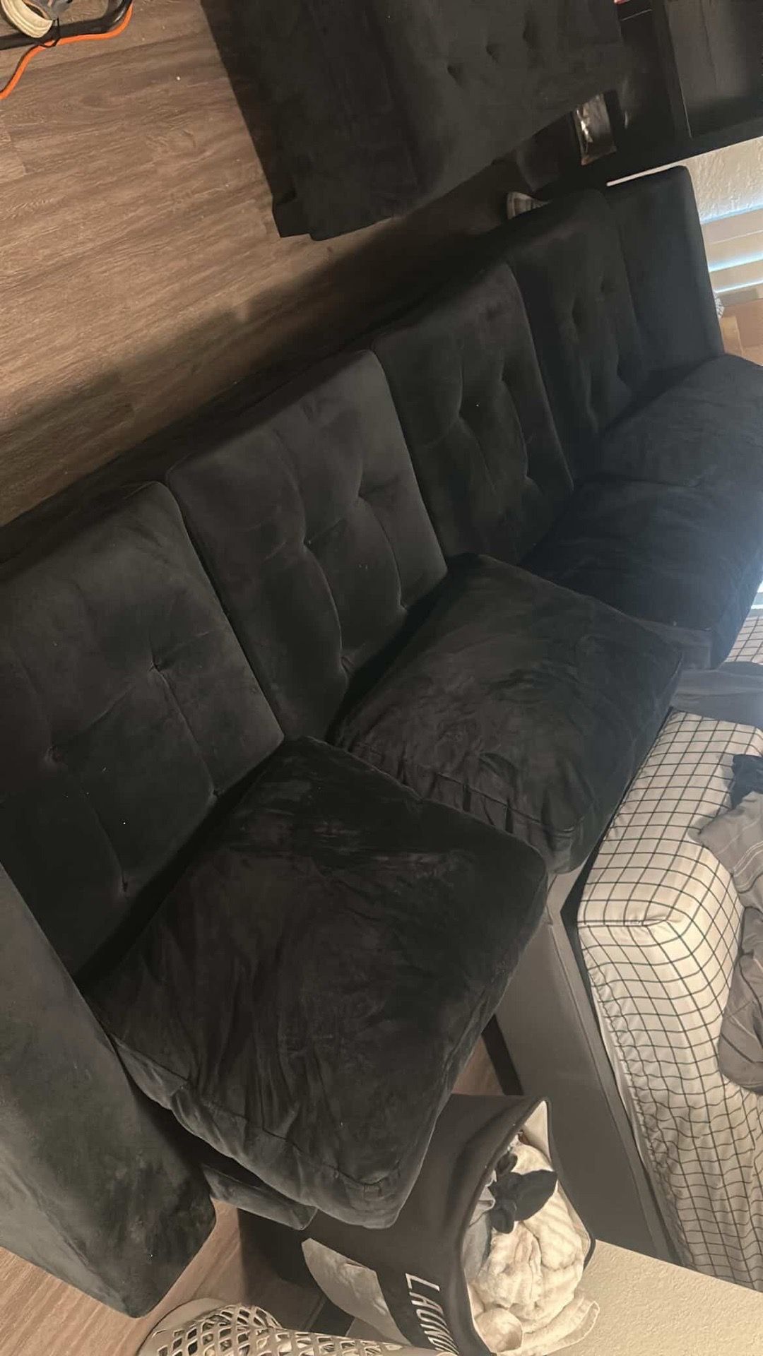 Nice Black Suede couch