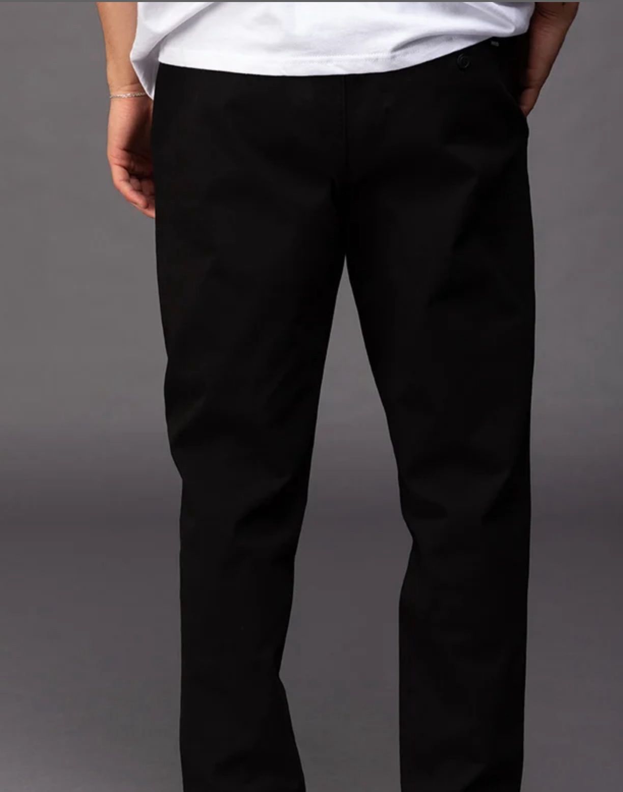 RSQ Mens Twill Jogger Pants, Black, Medium, 31/29, Style #371266, NWT