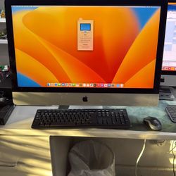 27 Inch 2017 5K iMac 8gb Ram 500gb SSD Ventura And Wireless Keyboard / Mouse