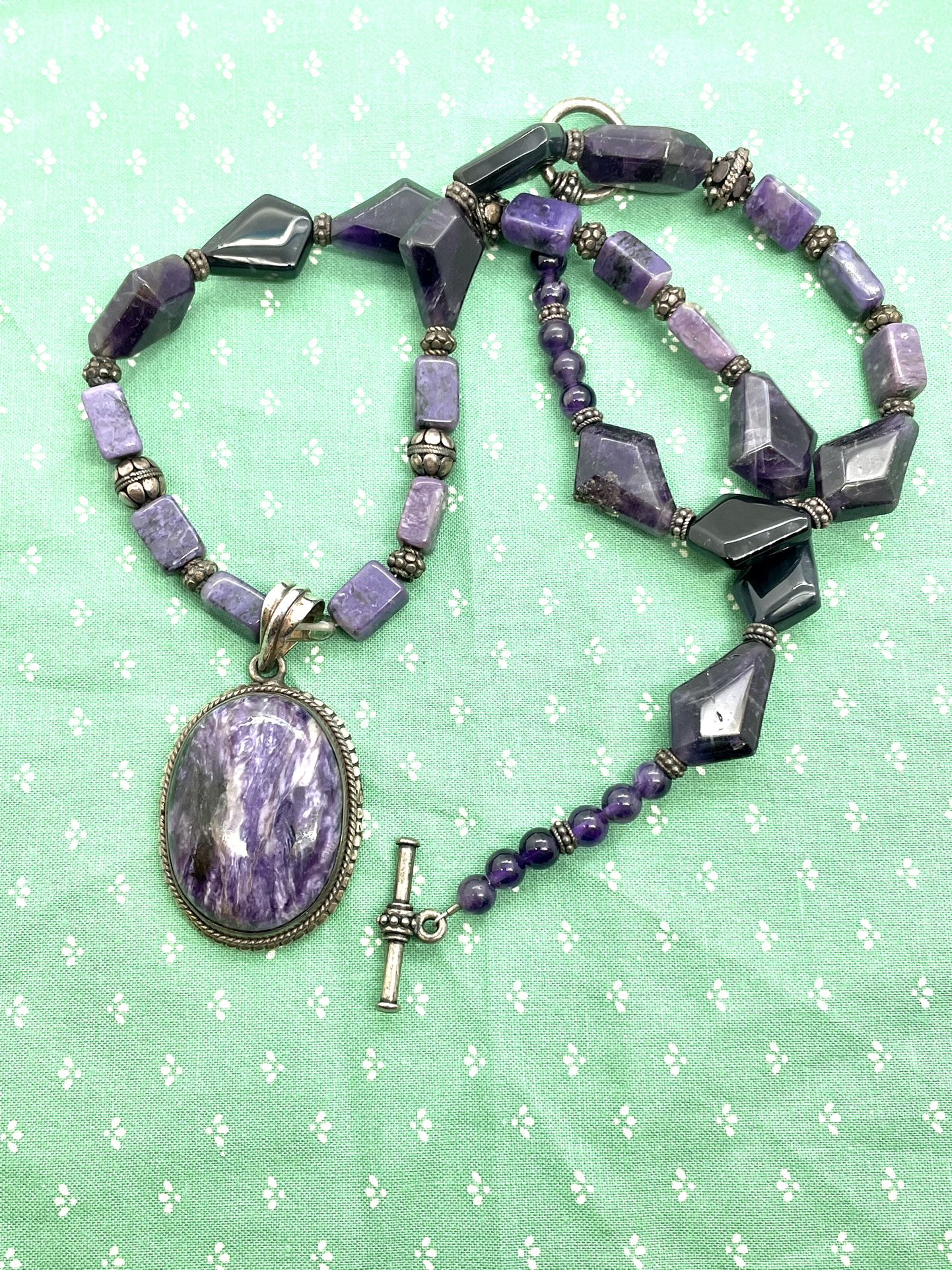 Sterling Charoite Necklace