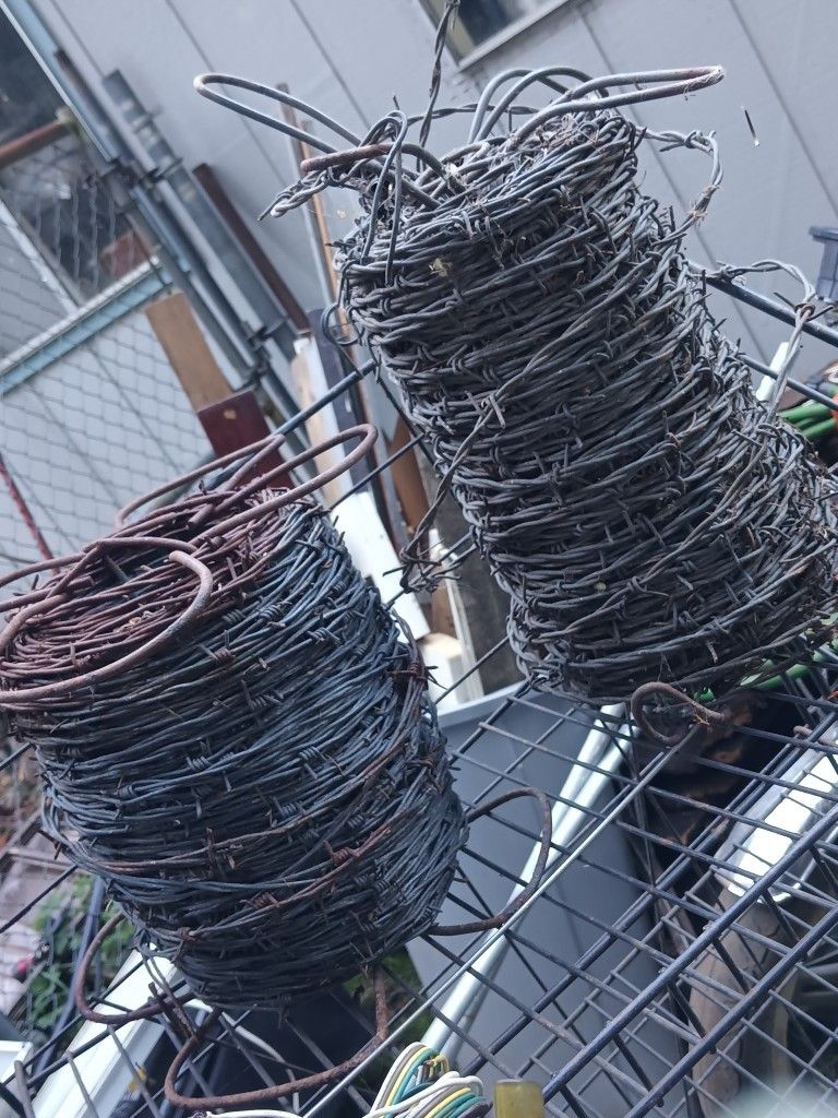 2 Rolls Of Barbed Wire Fencing