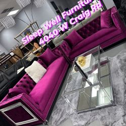 ✨️ 2pc Glam Sofa Loveseat ✨️ Furniture Sectionals, Queen Bedrooms, Dining Avail 