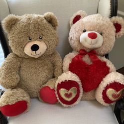 TWO PLUSH TEDDY BEARS