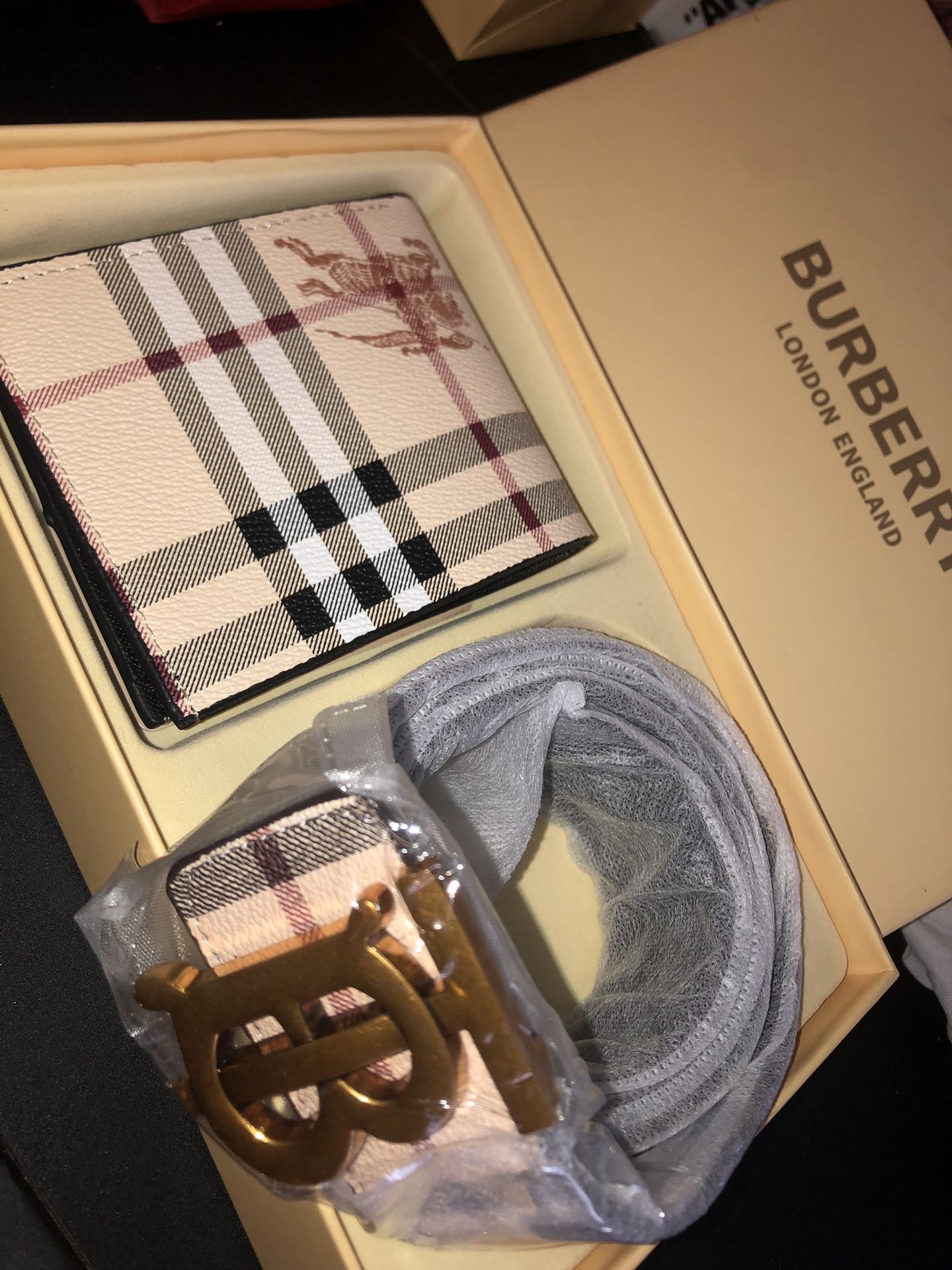 Burberry Belt + Wallet Set