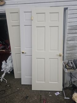 Price Is Firm.. 30 Inch By 80 Solid Wood Six Panel Door Slabs