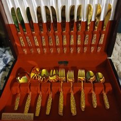 Gold Plated Silverware Set