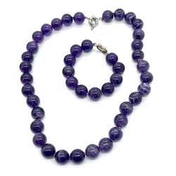 Amethyst Necklace  & Bracelet Set