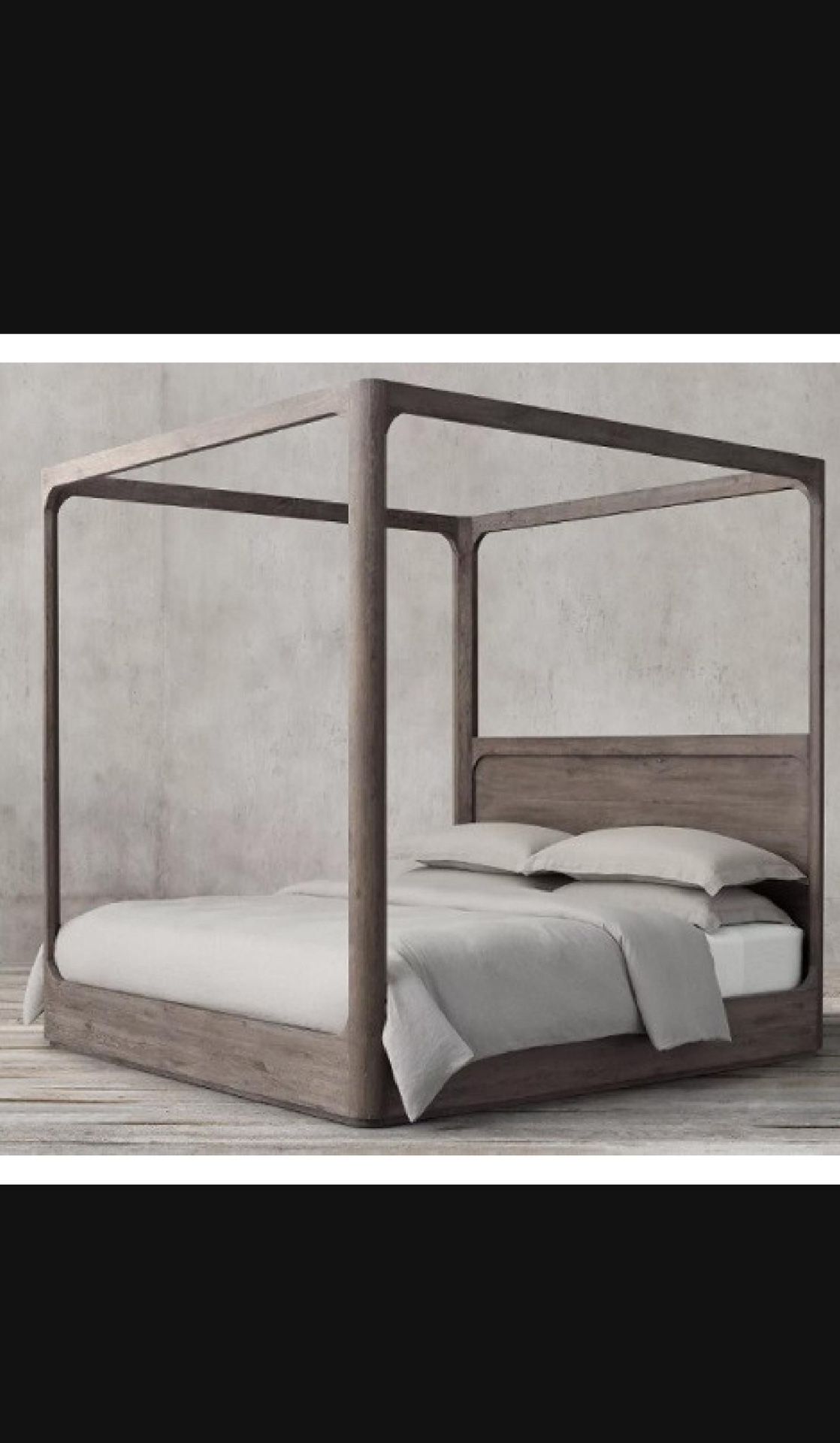 Restoration Hardware 4 Piece Martens King Canopy Bed Dresser And Night Stand Set. 15 000 New Moving Selling All for Sale in Goodyear AZ