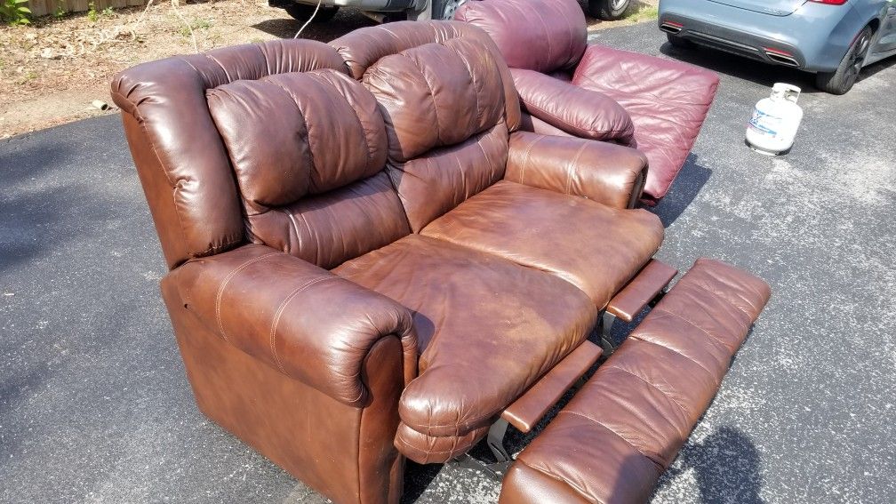 Leather Recliner Love Seat - Lane Furniture