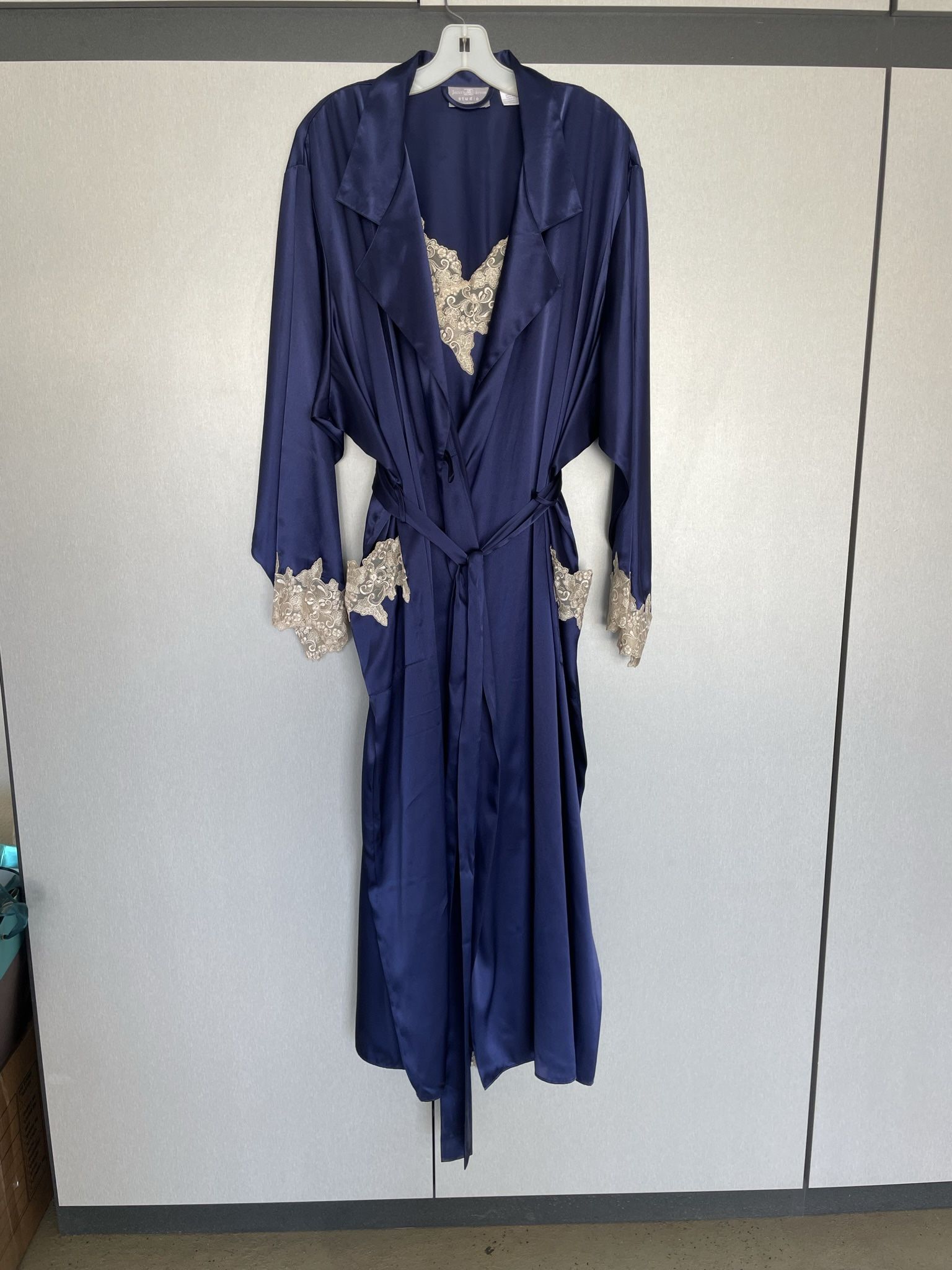 Blue 2-Piece Negligee Set (Nightgown and Robe) - Size 3X/4X