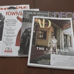 5 For $25 Magazines March Edition BRAND NEW- Elle Decor, Esquire,Town & Country , Men’s Sports Illustrated,AD, 