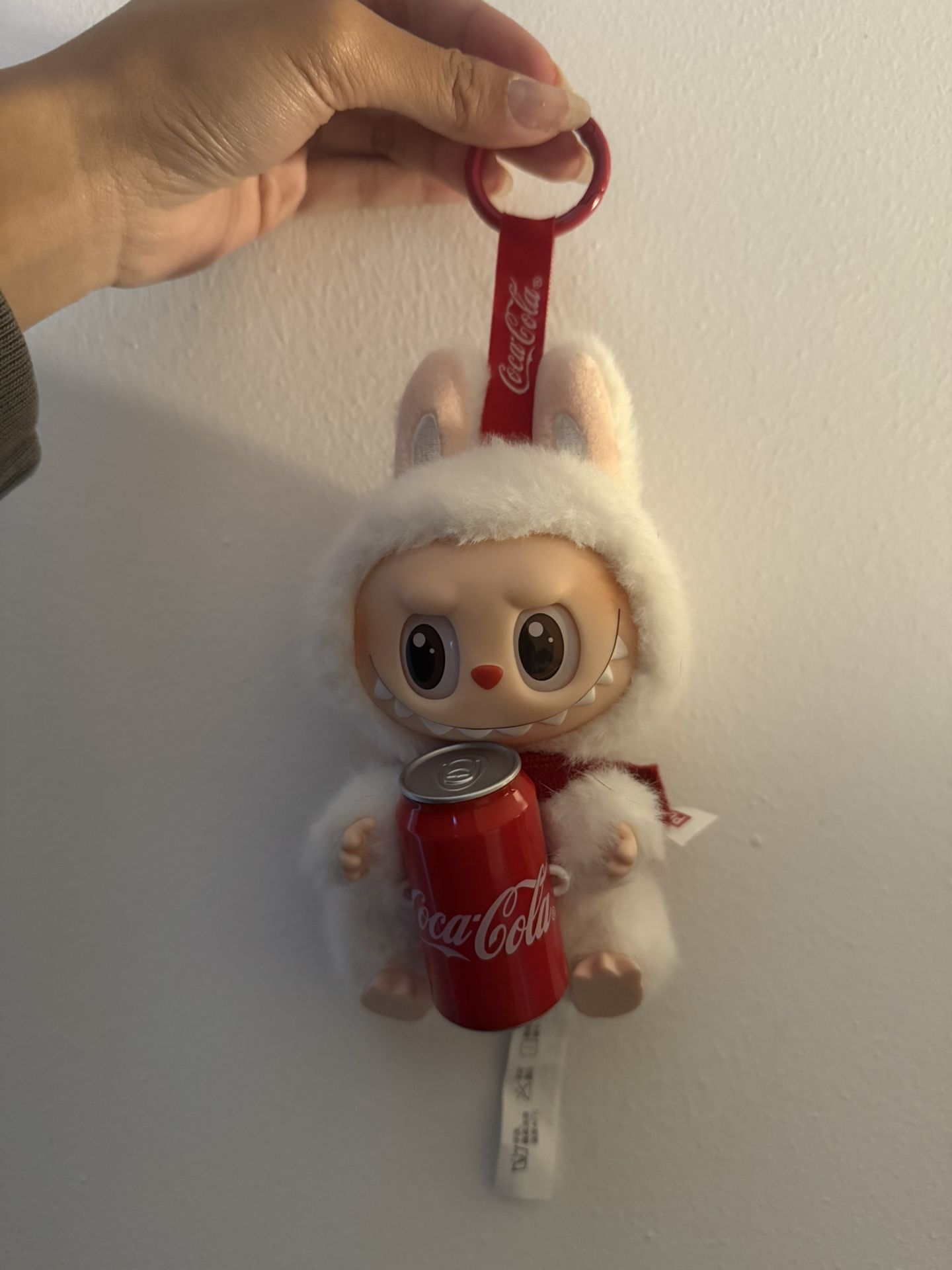 Authentic! Popmart The Monsters Happy Factor Coca Cola Series Vinyl Plush Keychain Labubu