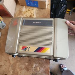 Vintage Sony Camcorder Sony EV-C8u Camcorder With Case + Extras - UNTESTED