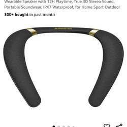 Monster Boomerang Neckband Bluetooth Speaker, Neck Wireless Wearable Speaker with 12H Playtime, True 3D Stereo Sound, Portable Soundwear, IPX7 Waterpr