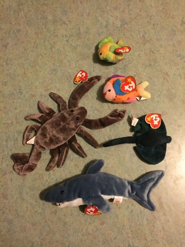 Beanie Babies, $6 each