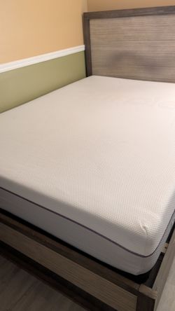 Modern Rustic Queen Platform Bed Frame & Headboard