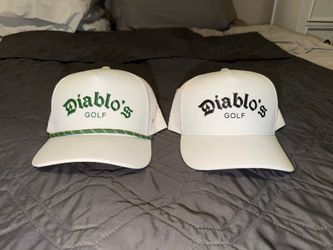 (2) Diablo’s Golf White SnapBack