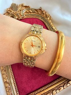 Vintage 2000 Seiko All Gold Dial & Tone Jewelry Watch ( Working )