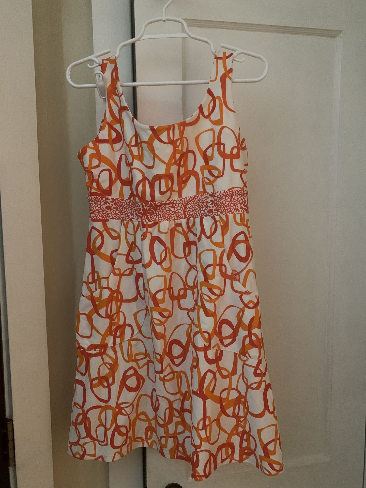Orange 60s Mod Style Summer Dress