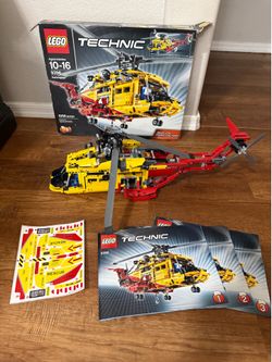 LEGO Technic 9396 Rescue Helicopter Complete Set (also have the motor)