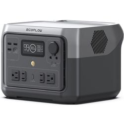 EF ECOFLOW Portable  RIVER 2 Max 500, 499Wh LiFePO4 Battery/ 1 Hour Fast Charging, Up To 1000W Solar Panel Includ