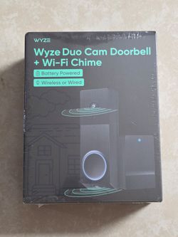 Wyze Duo Cam Battery Doorbell - 2K Doorbell with Dual Cameras + Chime SEALED BRAND NEW