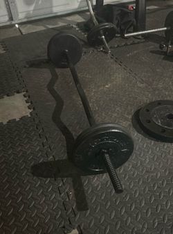 Ez curl bar w 40lbs weight
