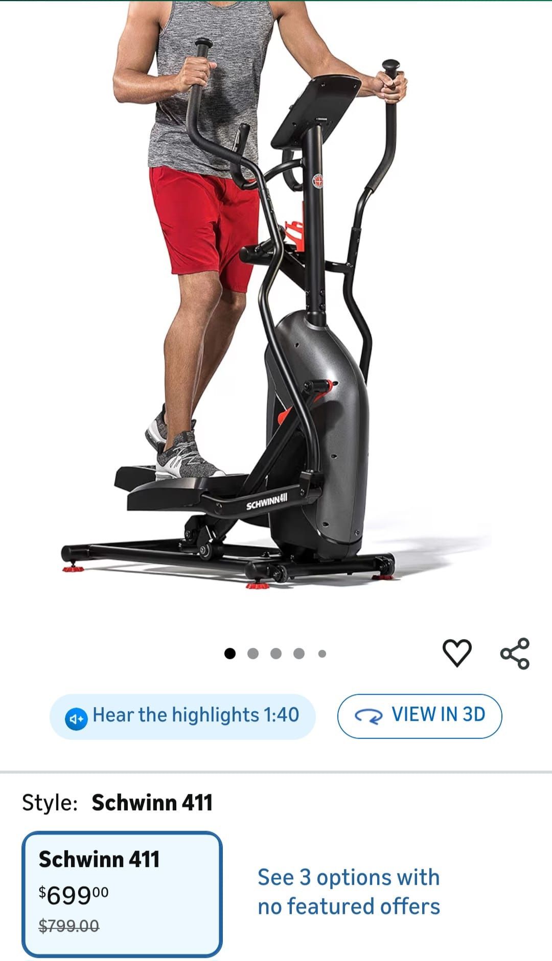 Schwinn Fitness Elliptical Machine
