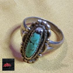 UNISEX-MOJAVE TURQUOISE STERLING RING. SIZE 6 -1/ 2. MEANING 👇 (R-212254)