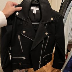 Size 0 Top Shop Leather Jacket 