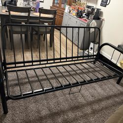 Metal Frame Futon With Full Size Mattress
