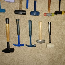 These Cleaned up HAMMERS,THIRTEEN AND HEAVY CHISEL