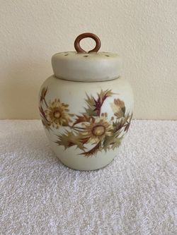 Vintage RW Royal Rudolstadt Floral Base/Urn with Lid