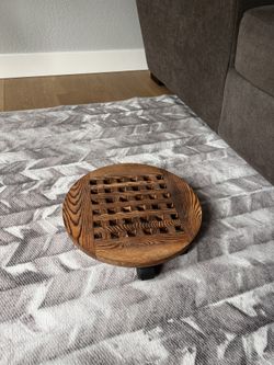 14” Rolling Wooden Planter Caddy