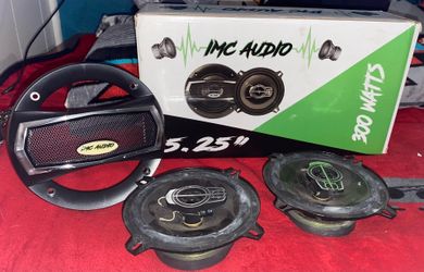 IMC AUDIO 5.25" 300W Car Speakers 5.25 5 1/4 to Replace Factory Speakers(UNTESTED) (READ DESC)