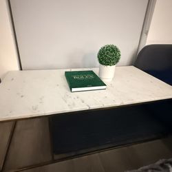 CB2 2-Tone Grey & White Marble Coffee Table 