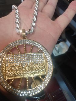 Titanium plated chain and charm