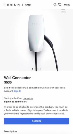 Tesla Wall Connector Charger