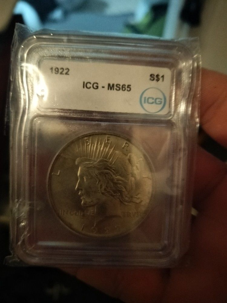 1922 Ms65 Peace Dollar