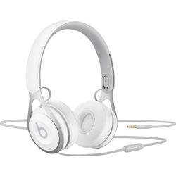 Beats Ep Wired On-Ear Headphones - Battery Free for Unlimited Listening, Built in Mic and Controls - White

